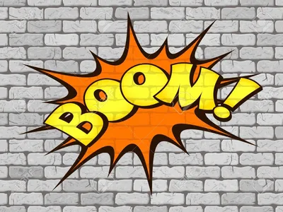 Комикс-слово \"бум\" Форма пузыря цветного искусства с помощью наклейки на  векторной речи, вызванной эффектом взрыва бомбы Иллюстрация вектора -  иллюстрации насчитывающей идея, бомба: 179847123