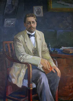 Портрет А.П.Чехова.. Рисунок | Exhibits | The Sakhalin Regional Museum