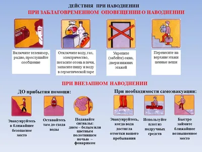 Информация о порядке действия населения