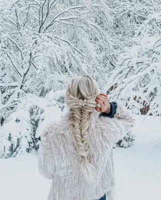 Красивая блондинка зимой - красивые фото