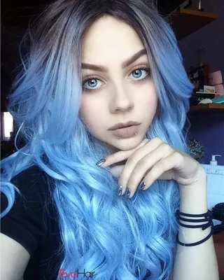 Голубые волосы - это сложно но красиво