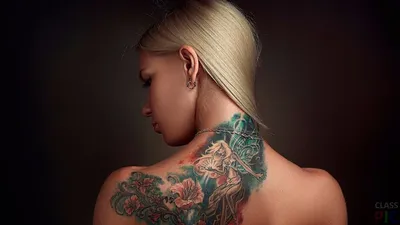 Эскизы татуировок для девушек на спине (59 фото)