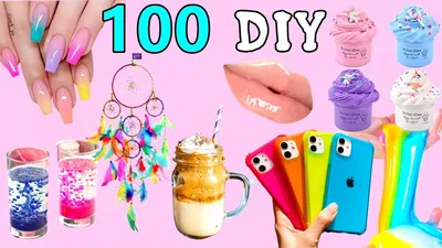 100 DIY - EASY LIFE HACKS AND DIY PROJECTS YOU CAN DO IN 5 MINUTES - ROOM  DECOR, PHONE CASE and more - YouTube
