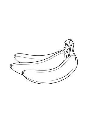 Раскраски Бананы - Бесплатные печатные листы для детей