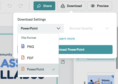 PowerPoint Download - Piktochart Knowledge Base