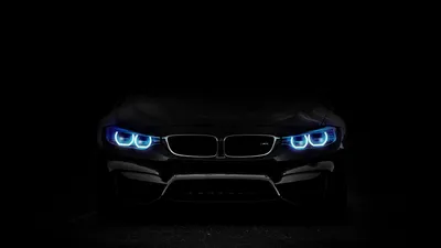 Обои на рабочий стол Черный BMW M4 F82 2019 на шоссе осенью, обои для рабочего  стола, скачать обои, обои бесплатно