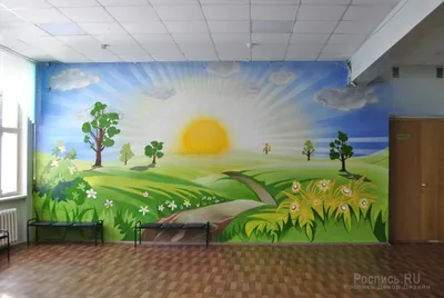 [76+] Картинки для росписи стен в детском саду обои