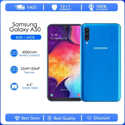 Samsung Galaxy A50 with 64GB Memory Cell Phone (Unlocked) Black  SM-A505UZKNXAA - Best Buy