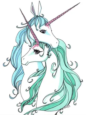 Легкие срисовки в личный дневник для девочек | Unicorn wall decal, Drawing  illustrations, Unicorn face