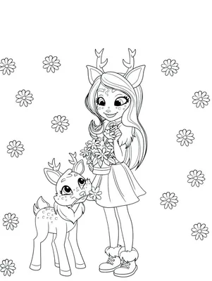 Раскраски Энчантималс для девочек. Распечатать бесплатно | Love coloring  pages, Cartoon coloring pages, Disney coloring pages