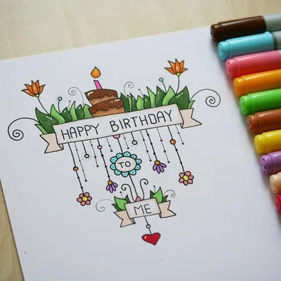 [72+] Картинки для срисовки на день рождения обои