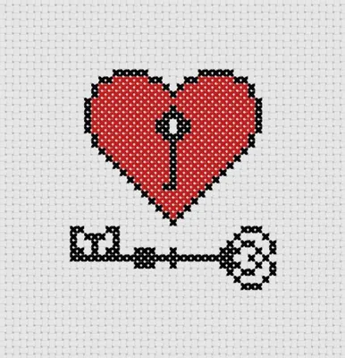 От чистого сердца: 40 простых схем вышивки сердечек крестиком: Идеи и  вдохновение в журнале Ярмарки Мастеров