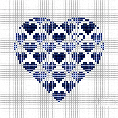 От чистого сердца: 40 простых схем вышивки сердечек крестиком: Идеи и  вдохновение в журнале Ярмарки Мастеров