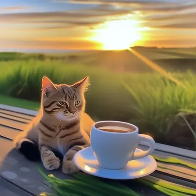 [78+] Картинки доброе утро с котиками обои