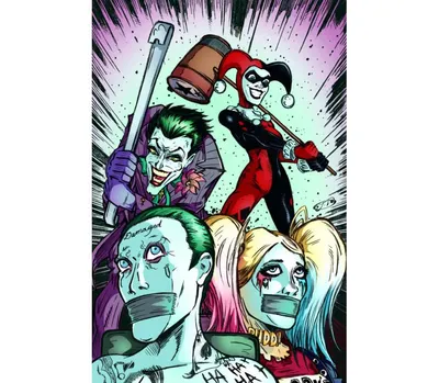 Отряд самоубийц - Джокер и Харли Квинн (Harley Quinn and Joker) коврик для  мыши прямоугольный (цвет: белый) | Все футболки интернет магазин футболок.  Дизайнерские футболки, футболки The Mountain, Yakuza, Liquid Blue