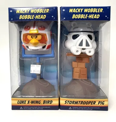 Funko Star Wars Angry Birds Wacky Wobbler Luke X-Wing Bird Stormtrooper Pig  | eBay