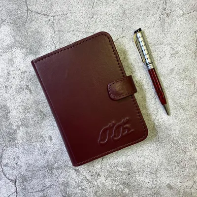 Дизайнерский кожаный ежедневник с гравировкой, цвет темно-синий | Giftmeshop