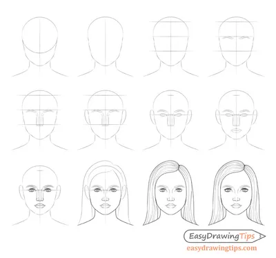 How to Draw a Face - 25 Step by Step Drawings and Video Tutorials