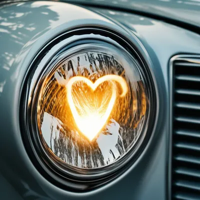 Сердце из фары машины, сердечко в …» — создано в Шедевруме