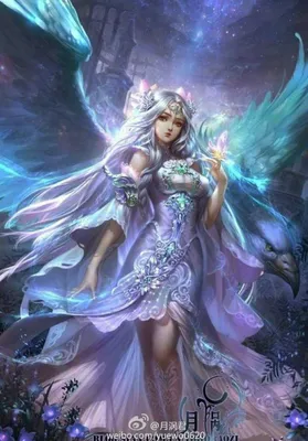 Fantasy Watercolor Angel Art · Creative Fabrica