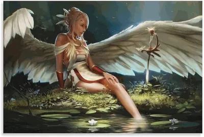 Fantasy Angel Warrior HD Wallpaper by ZHONGLU ZHAO