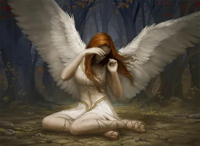 Fallen Angel - Fantasy inspired\" Sticker for Sale by Delerat7 | Redbubble