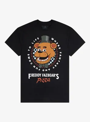 Five Nights At Freddy's Freddy Fazbear's Pizza Boy's Black Long Sleeve  Shirt-Large - Walmart.com