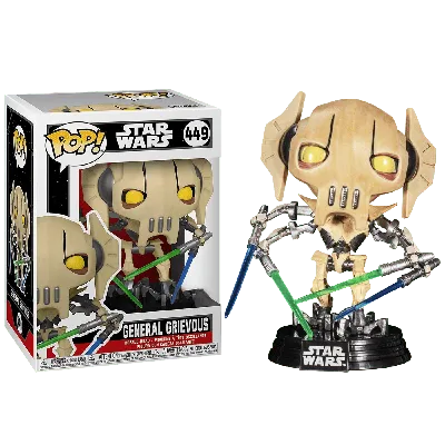 Фигурка Генерал Гривус (General Grievous Four Lightsabers (Эксклюзив Hot  Topic)) из фильма Star Wars — Funko POP