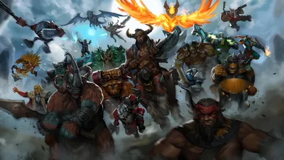 Dota 2 Background, incorporating the 107 heroes currently released!  [3840x2160] : r/DotA2
