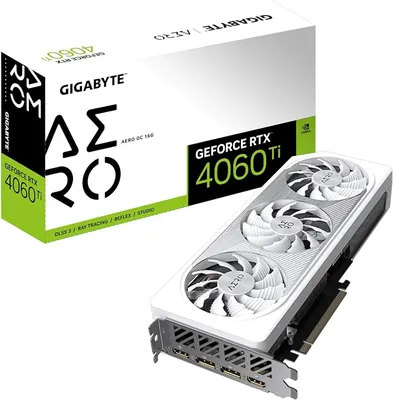 Amazon.com: GIGABYTE GeForce RTX 4060 Ti AERO OC 16G Graphics Card, 3X  WINDFORCE Fans, 16GB 128-bit GDDR6, GV-N406TAERO OC-16GD Video Card :  Electronics