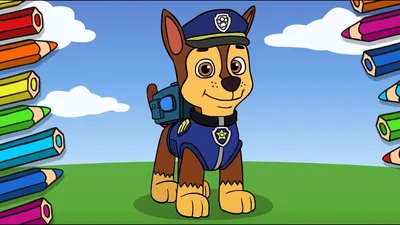 Щенячий патруль. Рисуем Гонщика. Paw Patrol. Chase. - YouTube