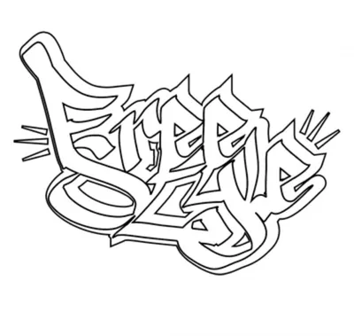 Как нарисовать слово freestyle в стиле граффити карандашом поэтапно