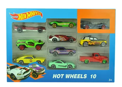 Hot Wheels Подарочный набор из 10-ти машинок купить в Алматы. Доставка  игрушек Babyk.kz.