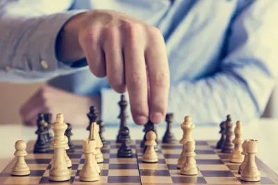 Игра в шахматы на белом стоковое изображение. изображение насчитывающей  грачонок - 172269839