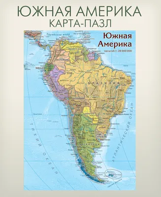 Южная Америка. Политическая карта - Части света - Каталог | Каталог  векторных карт