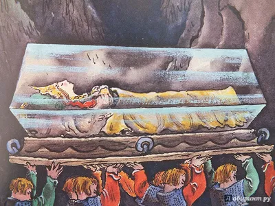 Иллюстрация 29 из 46 для Сказка о мертвой царевне и о семи богатырях -  Александр Пушкин |
