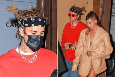 Justin Bieber Strolls Through N.Y.C. with Shirt Tied Over His Head