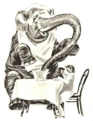 Иллюстрация к произведению слон - 38 фото