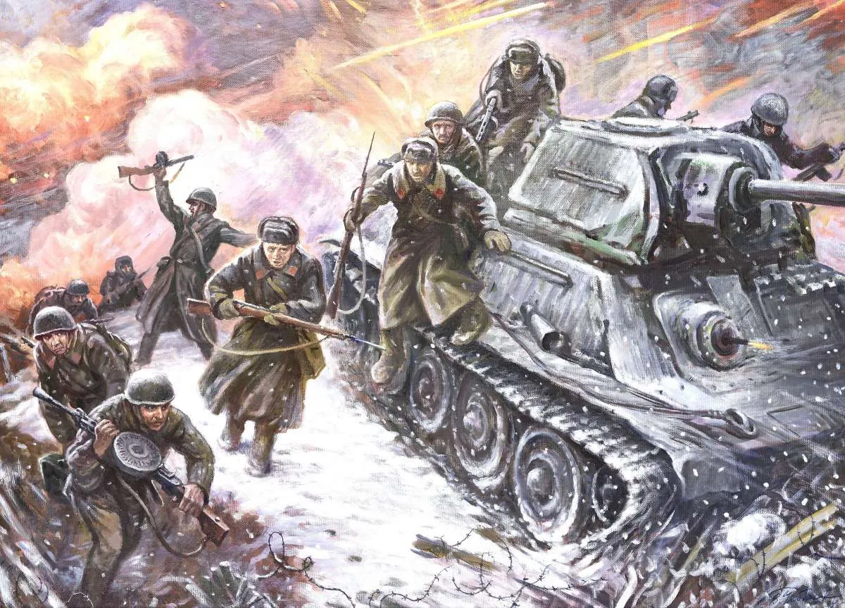 Где правда о войне. Курская битва картина художника Чебанов.