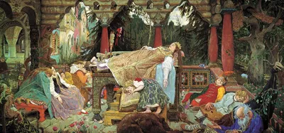 иллюстрации к сказке жуковского спящая царевна | Art du conte de fées,  Comment peindre, La belle au bois dormant