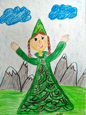 Как нарисовать принцессу-царевну | сказка Хозяйка медной горы |Няня Уля  Рисование для детей 2+ - YouTube