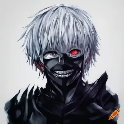 Ken kaneki, a character from tokyo ghoul on Craiyon