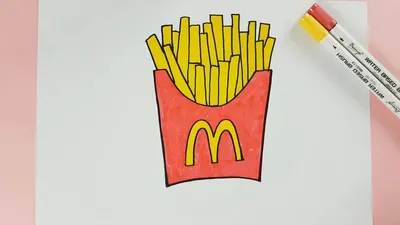 Как нарисовать картошку фри из макдональдса - 30 фото