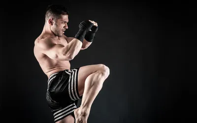 Фото мужчина sportsman kickboxer gloves спортивная Бокс 3840x2400