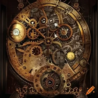 Shiva Steampunk Clockwork Graphic · Creative Fabrica