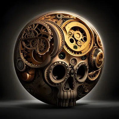 Steampunk artwork of the clockwork cosmos on Craiyon