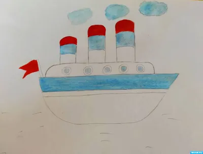 Рисунок корабль для детей - 61 фото