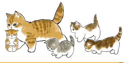 [75+] Картинки кошек и котят нарисованные обои