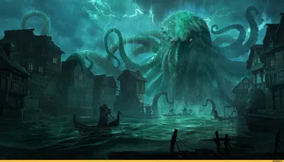 Ктулху :: Lovecraft art :: Haofei MA :: Лавкрафт / смешные картинки и  другие приколы: комиксы, гиф анимация, видео, лучший интеллектуальный юмор.