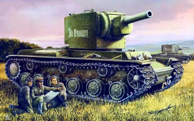 Захваченный советский танк КВ-2 демонстрируется в Берлине — военное фото